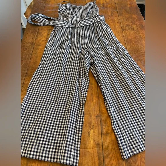 J. Crew Gingham Linen Jumpsuit - Picture 4 of 7